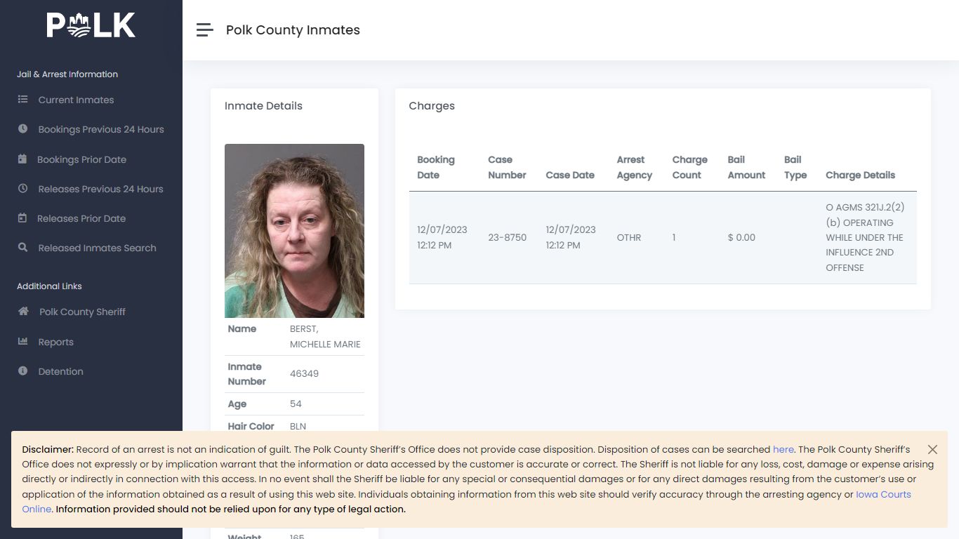 Inmate Details - Polk Inmates